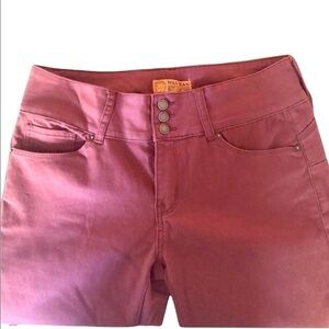 comfortable fitted pink / marsala pants